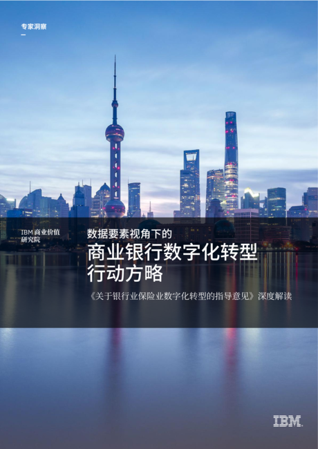IBM商业价值研究院:《关于银行业保险业数字化转型的指导意见》深度解读:数据要素视角下的商业银行数字化转型行动方略
